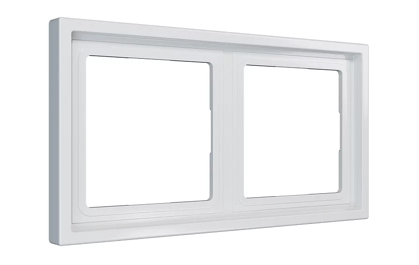 Рамка на 2 поста, Amsterdam 08, белая softtouch iRidi 08P201st