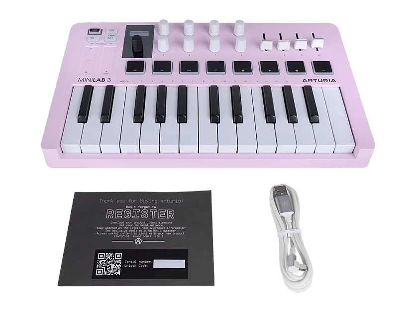 MIDI клавиатура Arturia MiniLAB 3 Rose Quartz 11