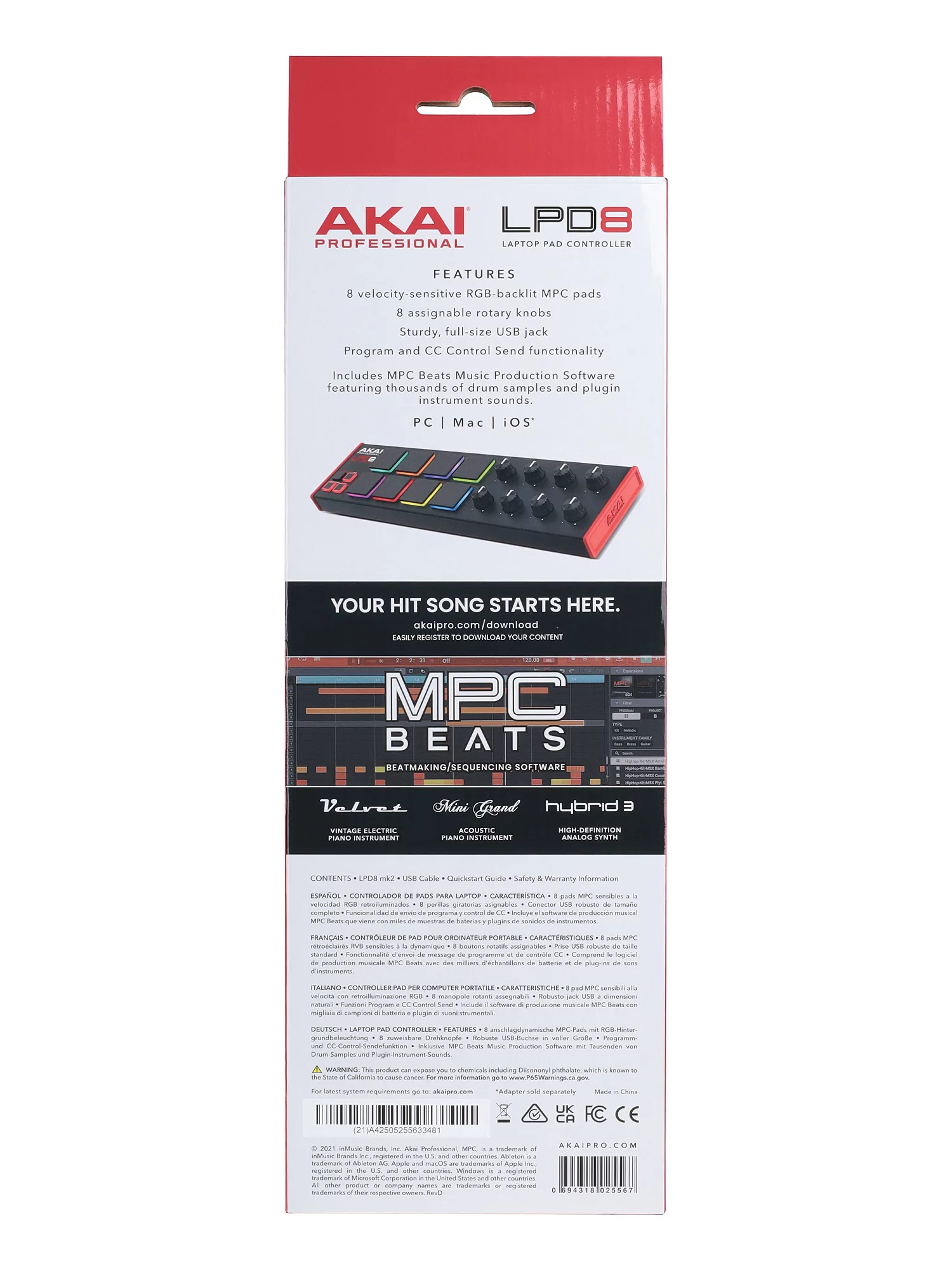 MIDI контроллер AKAI LPD8 MKII 14