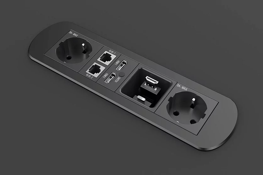 Прямоугольный металлический корпус Wize Pro WRTS-M-8BOX-B 4