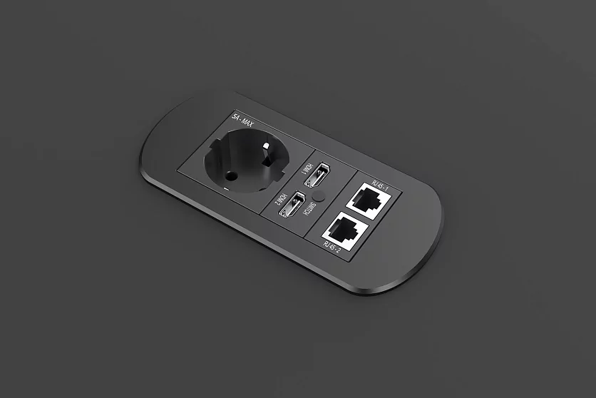 Прямоугольный металлический корпус Wize Pro WRTS-M-4BOX-B 4