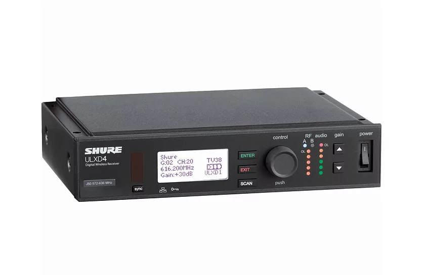 Цифровой двухканальный приемник SHURE ULXD4DE=-G65