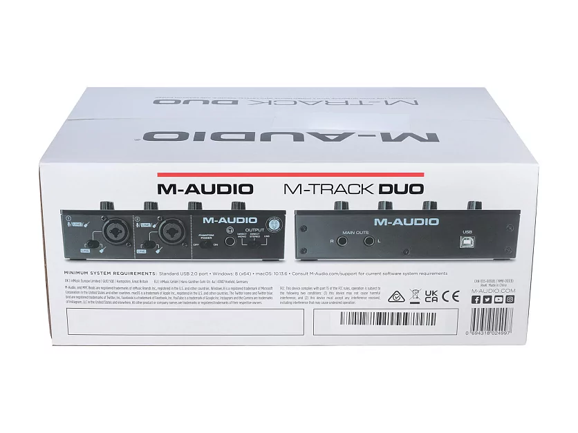 Аудиоинтерфейс USB M-audio M-Track Duо 13