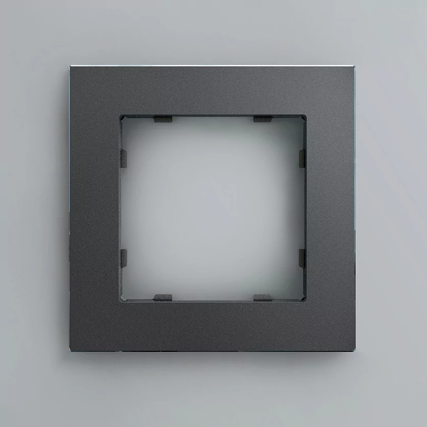 Рамка на 1 пост, графит, Berlin 01 iRidi 01P104 2