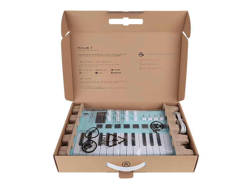 MIDI клавиатура Arturia MiniLAB 3 Aquamarine 12