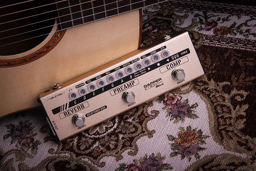 Напольная компактная гитарная педаль Dapper Acoustic Mini Valeton MES-4 16