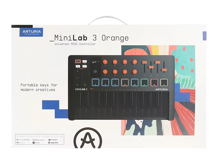 MIDI клавиатура Arturia MiniLAB 3 Orange Edition 16
