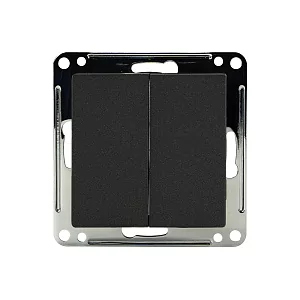 Сценарный выключатель 2-кл, модуль 55х55, Bus77, Графит iRidi DB-00-55-0204 2