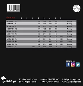 Комплект струн GALLI STRINGS MSB40105 2