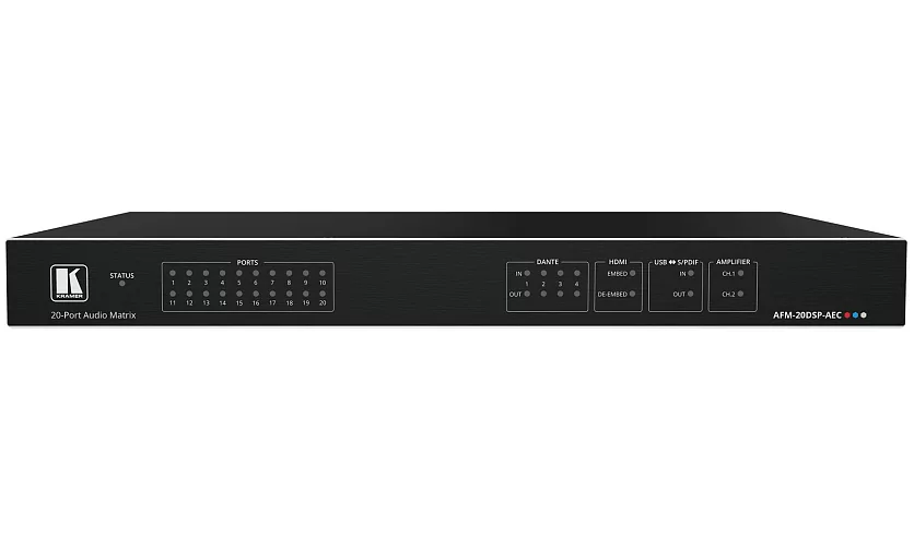 Матричный коммутатор аудиосигналов Kramer Electronics AFM-20DSP-AEC