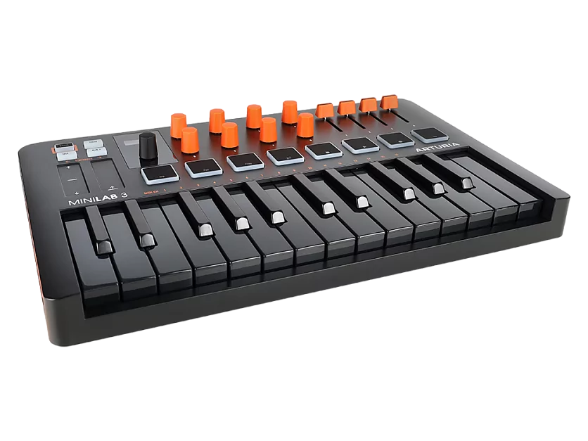 MIDI клавиатура Arturia MiniLAB 3 Orange Edition 8