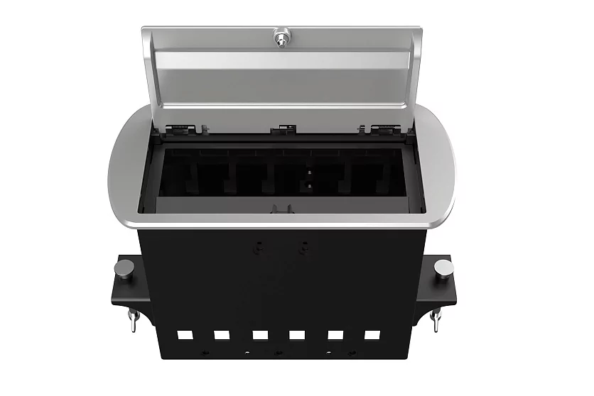 Прямоугольный металлический корпус Wize Pro WRTS-M-6CBOX-S 2