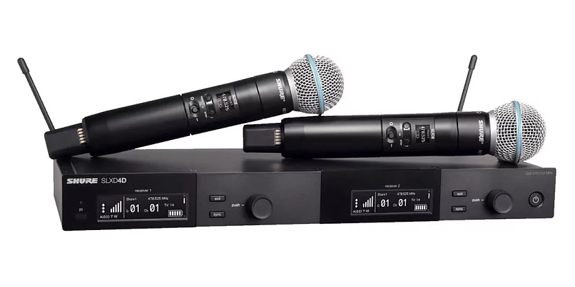 Цифровая двухканальная система SLX-D SHURE SLXD24DE/B58-H56