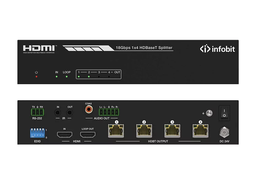 Усилитель - распределитель Infobit iSwitch 104H150 3