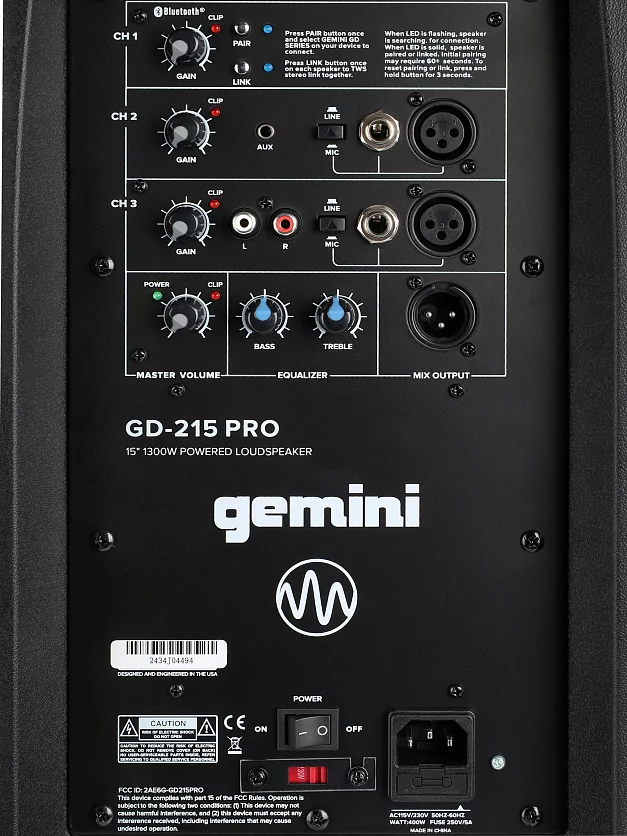 Акустическая система Gemini GD-215PRO 13