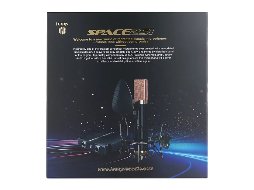 Профессиональный студийный ламповый микрофон Icon Space 251 46