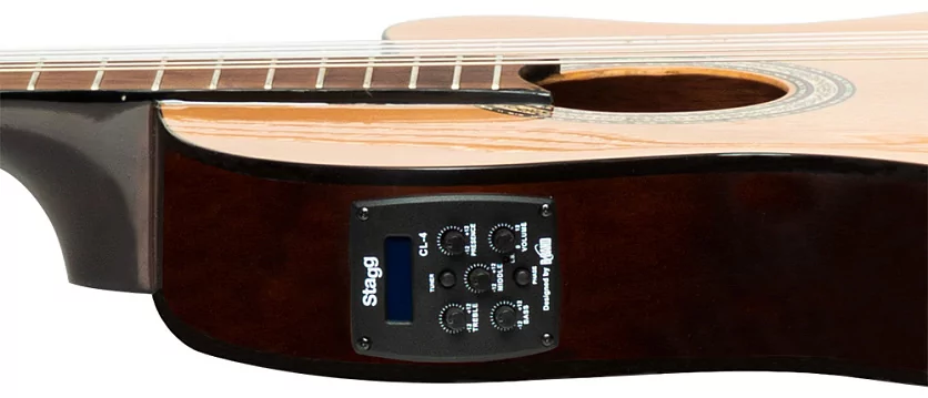 Электроакустическая гитара STAGG SCL60 TCE NAT 4