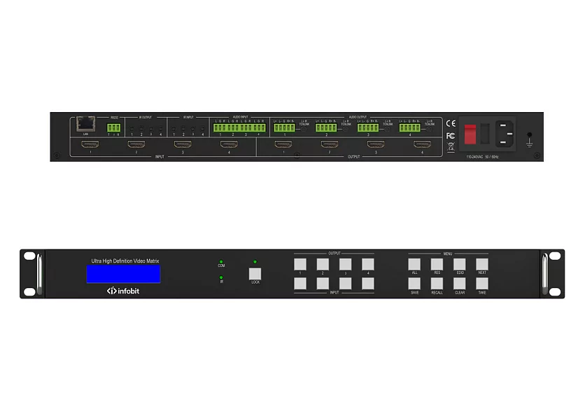 Матричный коммутатор 4K60 HDMI Infobit iMatrix H44HAW 2