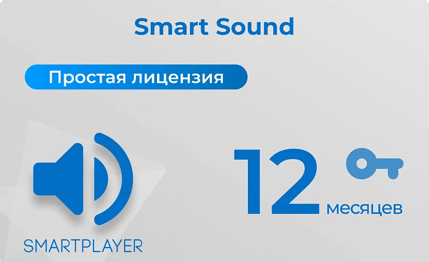 Простая (неисключительная) лицензия на Программу для ЭВМ Платформа SmartPlayer, тариф Smart Sound SmartPlayer 27.03022021