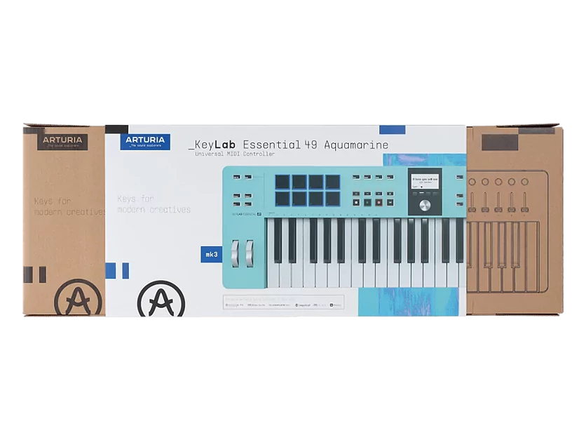 MIDI клавиатура Arturia KeyLab Essential 49 mk3 Aquamarine 15