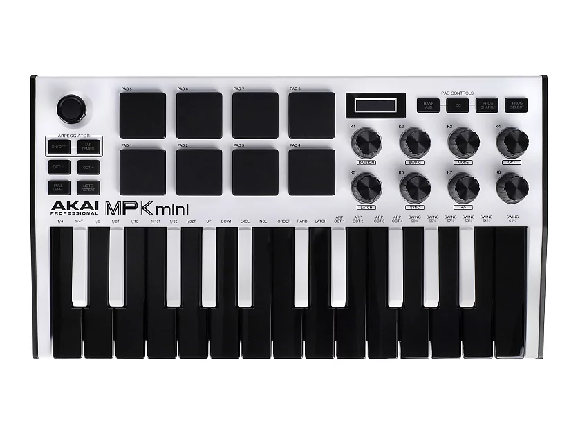 MIDI клавиатура AKAI MPK Mini MK3 White 9