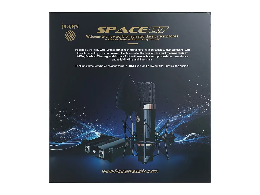 Профессиональный студийный ламповый микрофон Icon Space 67 7