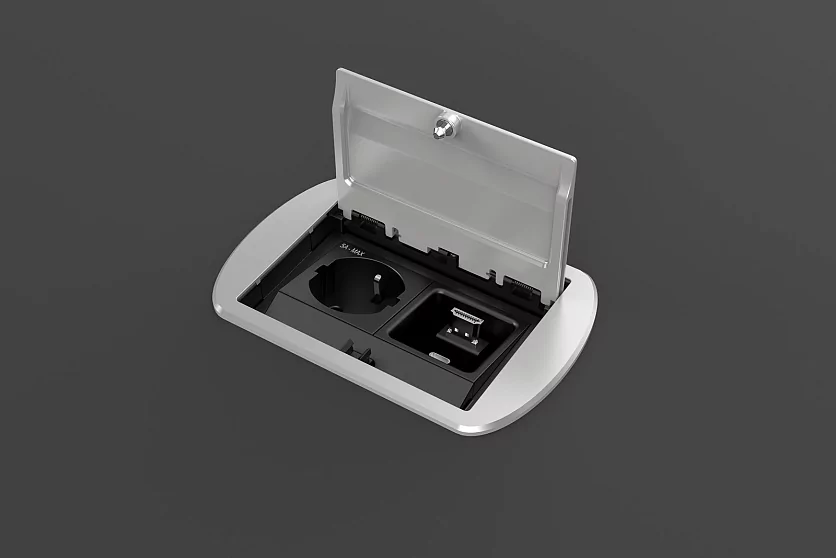 Прямоугольный металлический корпус Wize Pro WRTS-M-4CBOX-S 7