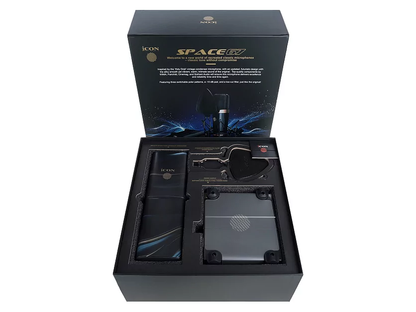 Профессиональный студийный ламповый микрофон Icon Space 67 46