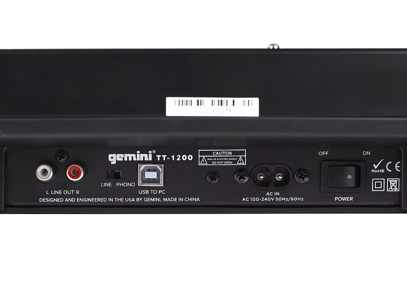 Виниловый проигрыватель Gemini TT-1200 11