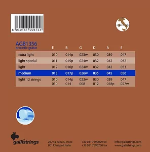 Комплект струн GALLI STRINGS AGB1356 2