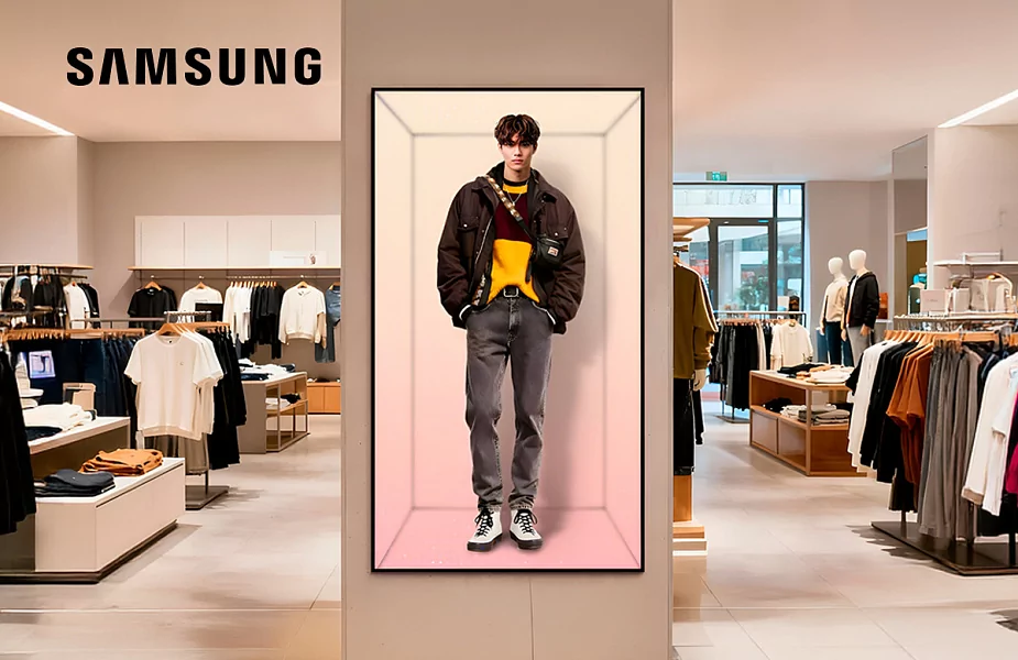 Пространственный дисплей Samsung: объем и глубина в розничных магазинах
