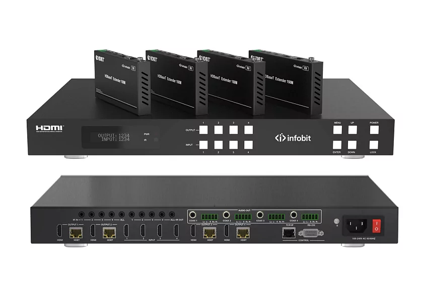 Матричный коммутатор HDMI 4K60 Infobit iMatrix H44H150 2