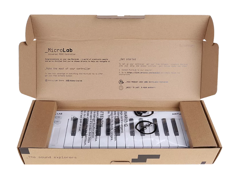 MIDI клавиатура Arturia MicroLab 3 White 14