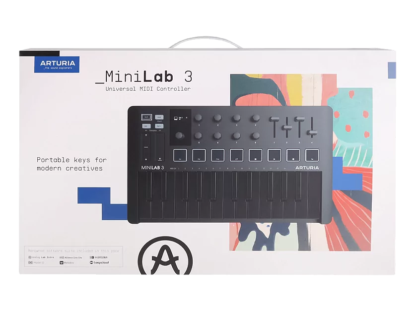 MIDI клавиатура Arturia MiniLAB 3 Deep Black 13