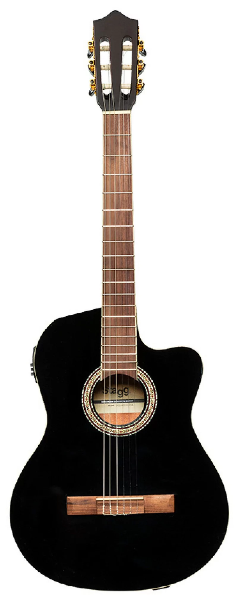 Электроакустическая гитара STAGG SCL60 TCE BLK 2