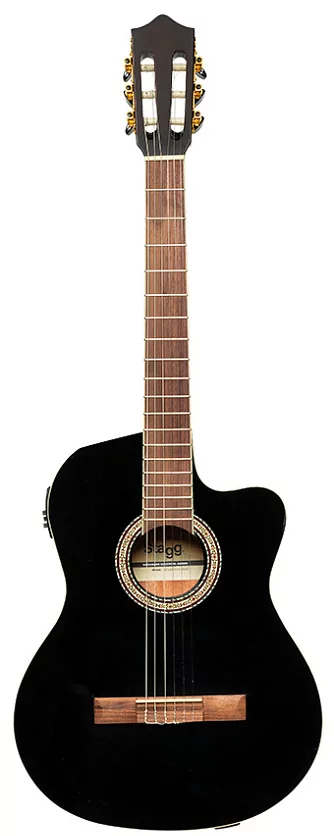Электроакустическая гитара STAGG SCL60 TCE BLK 2