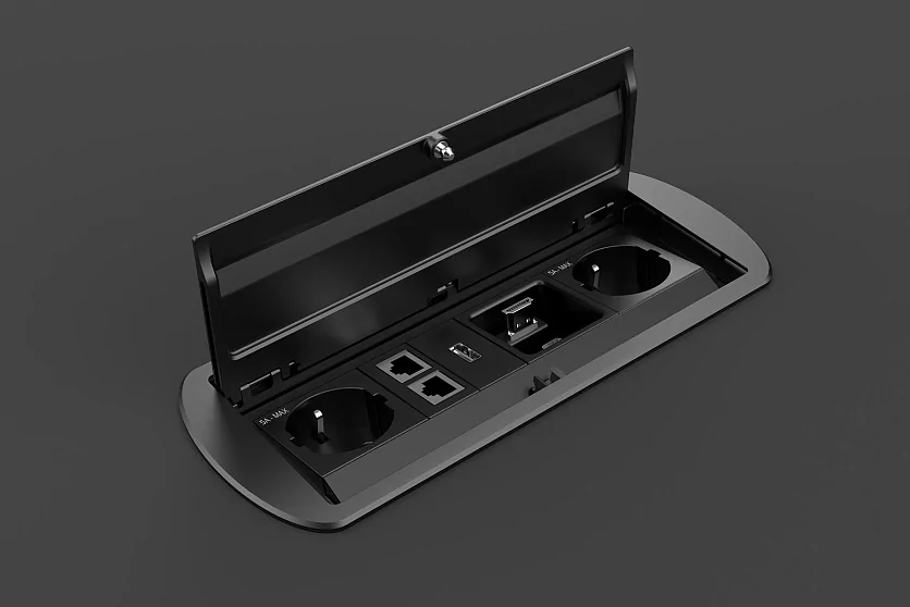 Прямоугольный металлический корпус Wize Pro WRTS-M-8CBOX-B 8