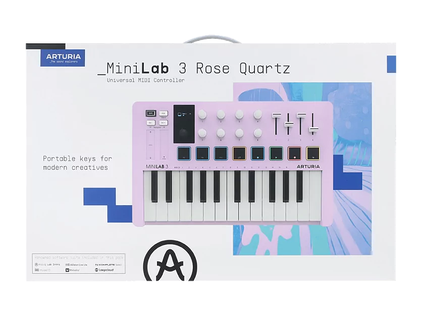 MIDI клавиатура Arturia MiniLAB 3 Rose Quartz 14