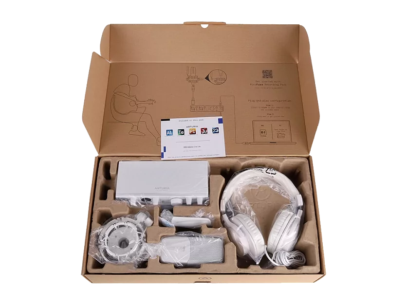 Аудиоинтерфейс USB Arturia MiniFuse Recording Pack White 8