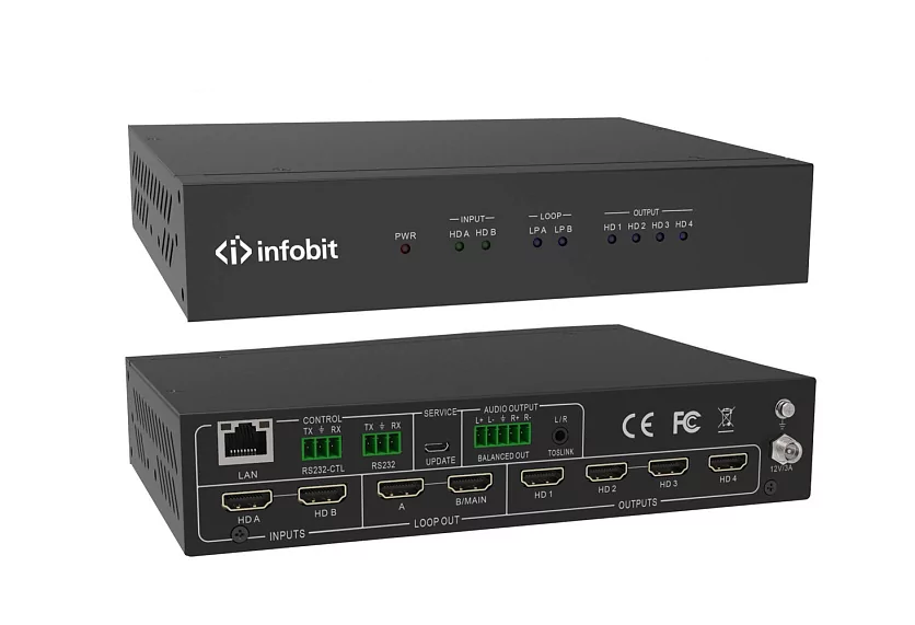 Контроллер видеостены 4K60 HDMI Infobit iWall 204 3
