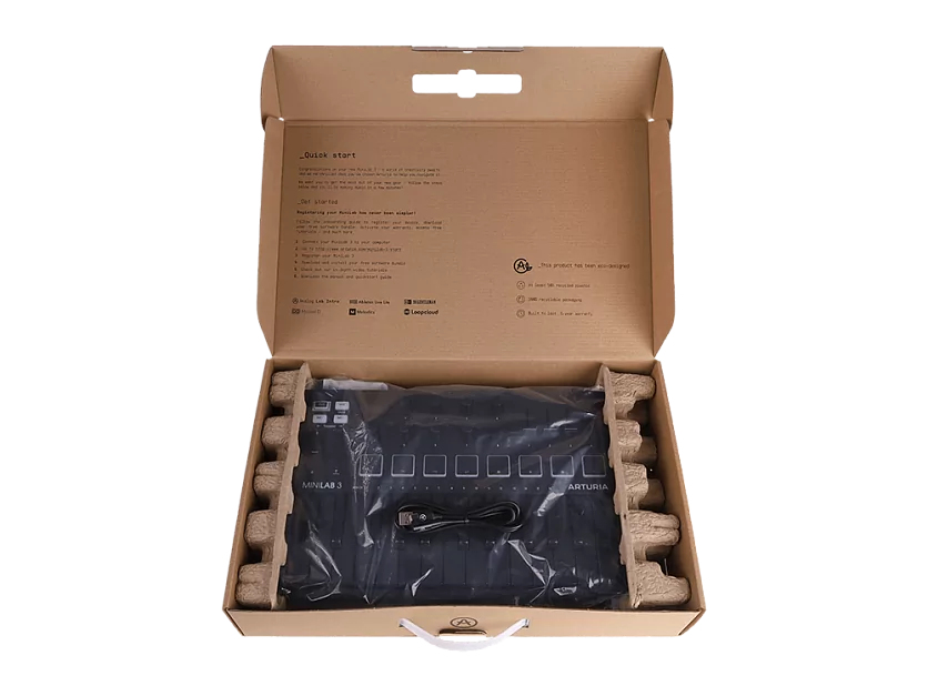 MIDI клавиатура Arturia MiniLAB 3 Deep Black 12