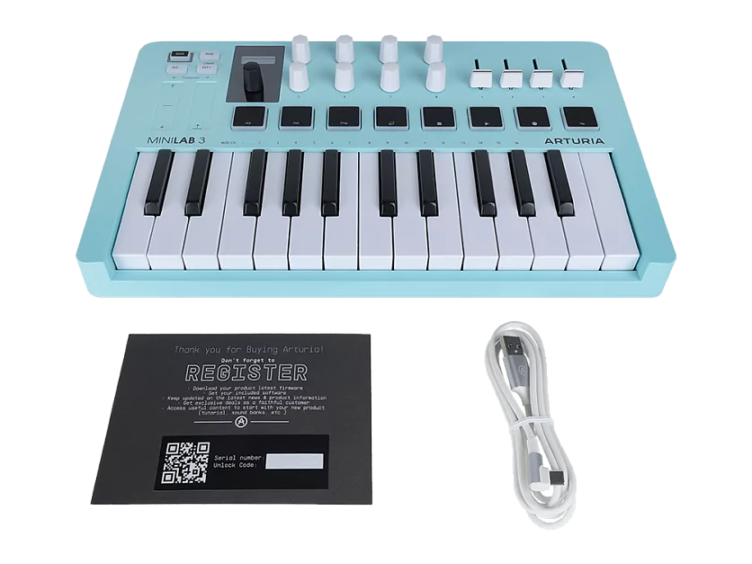 MIDI клавиатура Arturia MiniLAB 3 Aquamarine 11