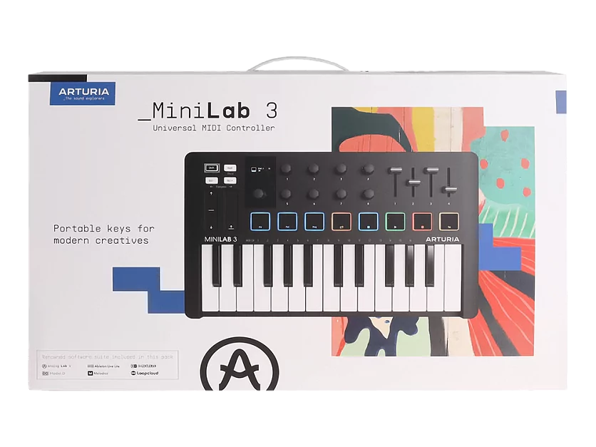 MIDI клавиатура Arturia MiniLAB 3 Black Edition 12