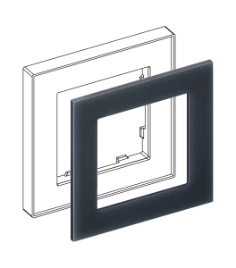 Вставка на 1 пост, акрил черный iRidi INP114