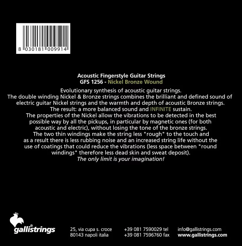 Комплект струн GALLI STRINGS GFS1256 2
