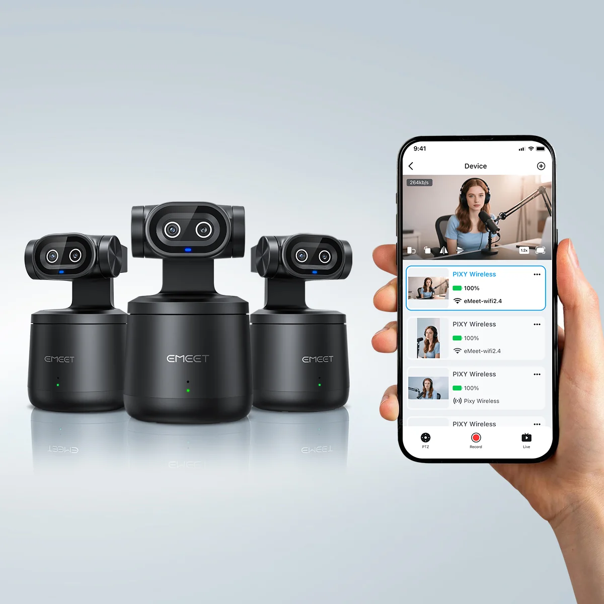 Беспроводная PTZ Веб-камера Emeet PIXY Wireless 7